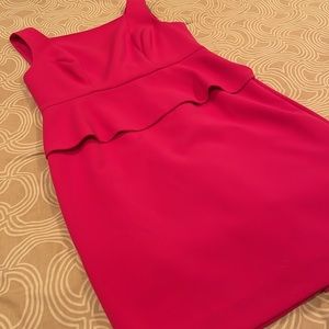 Anne Klein dress, hot pink, polyester blend, 10P